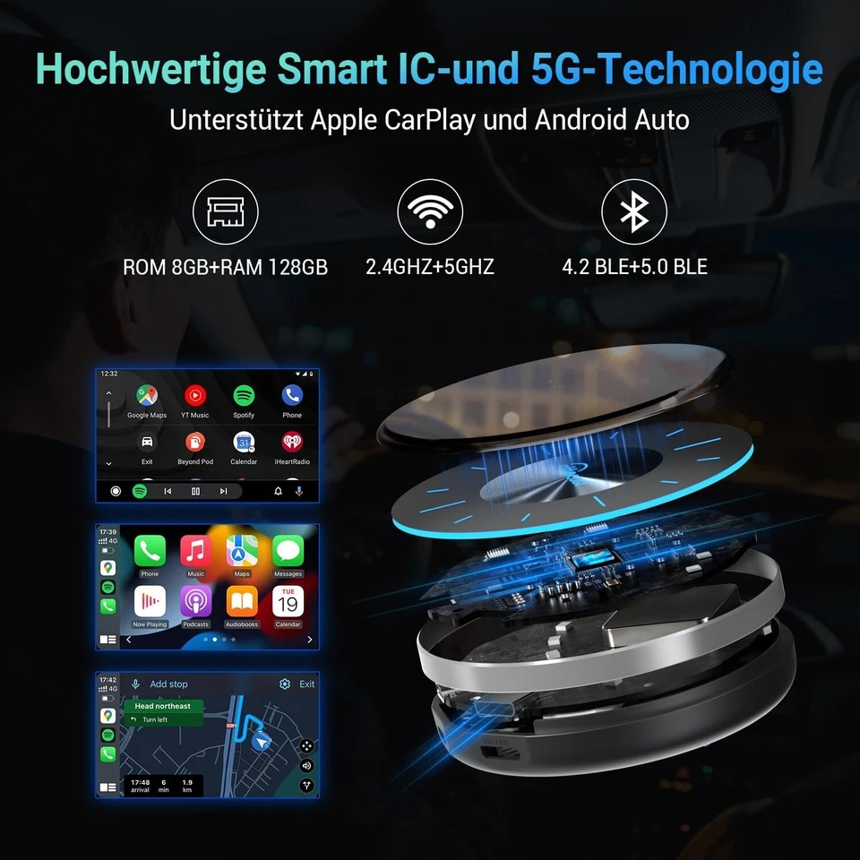 OTTOCAST P3 AI Box APP Store Wireless Carplay Android Auto HDMI Player & Remote - Bild 3 von 4