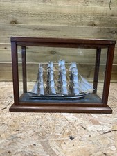 Antique Ship In A Glass Case Sailing 4 Mast Clipper &ldquo;CULDEE&rdquo; Scott & Sons 1840s.