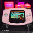 Pink Game Boy Advance GBA Console with iPS V5 Backlit LCD