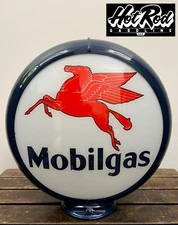 MOBIL Mobilgas Reproduction 13.5" Gas Pump Globe - (Dark Blue Body)