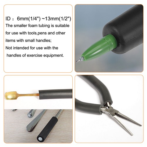 Foam Tubing Pipe Insulation Outside Pipe Lagging 6mm ID 34mm OD 1m Black - Picture 5 of 6