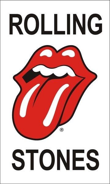 ROLLING STONES 5X3 Ft Tongue & Lips White Fabric Poster Album Flag