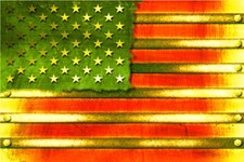 Rustic Yellow American Flag 24x36 Graphic Car Wrap Decal Vinyl Bike Motorcycle