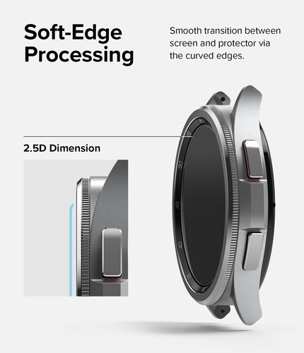 Ringke Galaxy Watch 6 Classic 43mm Tempered Glass Screen Protector - 第 7/14 張圖片