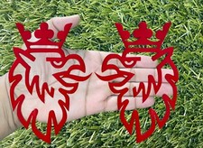 Saab Griffin Car Truck Suv Emblem Badge Set Of 2 Custom Red New Emblems Badges