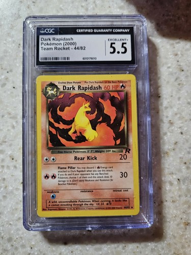 Dark Rapidash (1st Edition) graded CGC 5.5 for sale on eBay