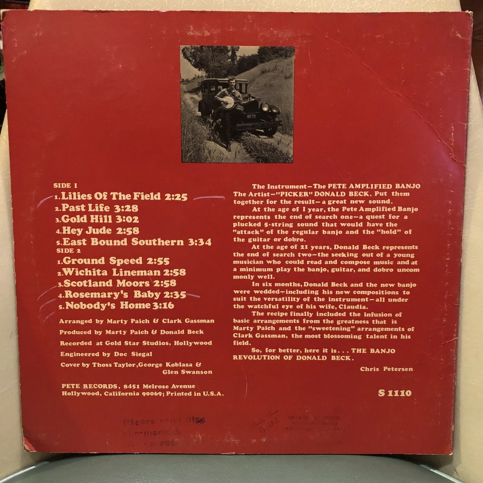 The Banjo Revolution Of Donald Beck Promo VG+ - Image 4 of 4