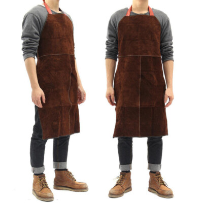 Create Idea Leather Welding Apron – Cowhide Split-Leather Work Apron, Heat & Spark Resistant, 65x90cm For Blacksmiths & Welders