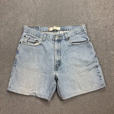 Levis Denim Shorts Adult W32 Blue Jorts 550 Y2K Relaxed Dad Red Tab Wash Mens 