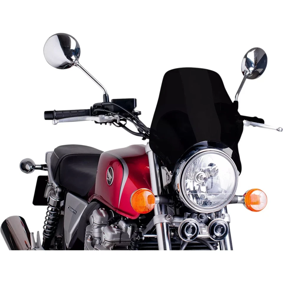 Parabrisas moto Puig Naked 8" Ducati Suzuki Kawasaki negro - ER5 0869N X7 Foto 2 de 4