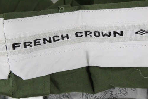Flat Front Tapered Leg Suit Pants French Crown Size 44 Color Green Pre-Owned - Picture 4 of 6