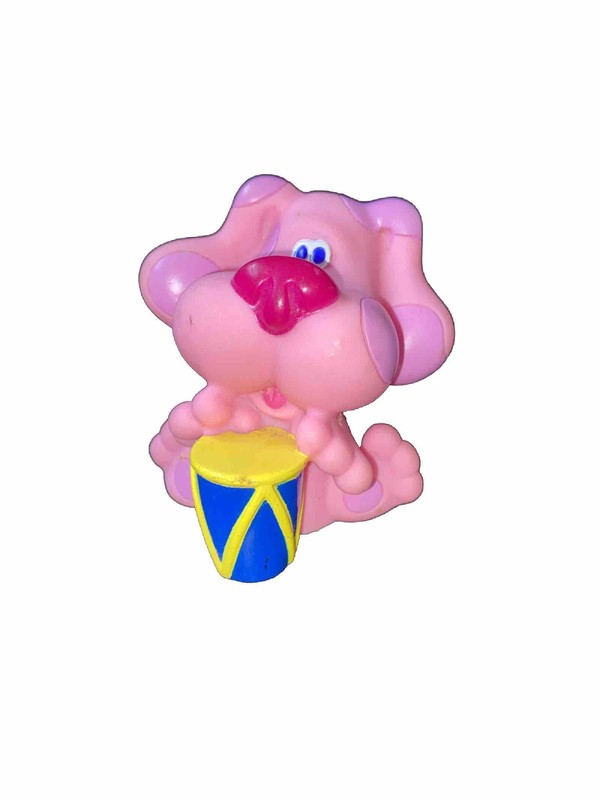 Vintage 2000 Mattel Viacom Blue’s Clues Magenta Bath Buddy Figure Playing Drum