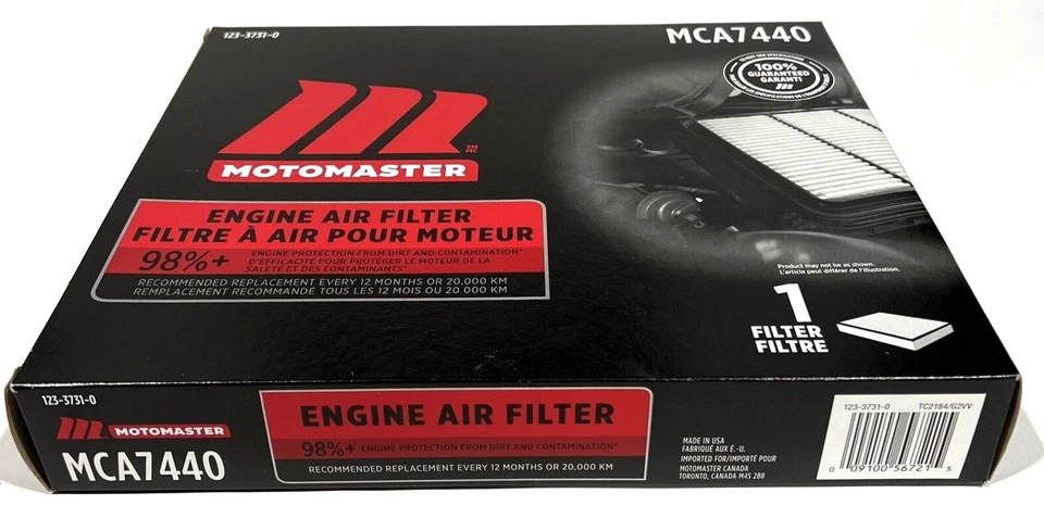 Filtro de aire motor Motomaster MCA7440 (paquete de 2) 123-3731-0 Foto 3 de 4