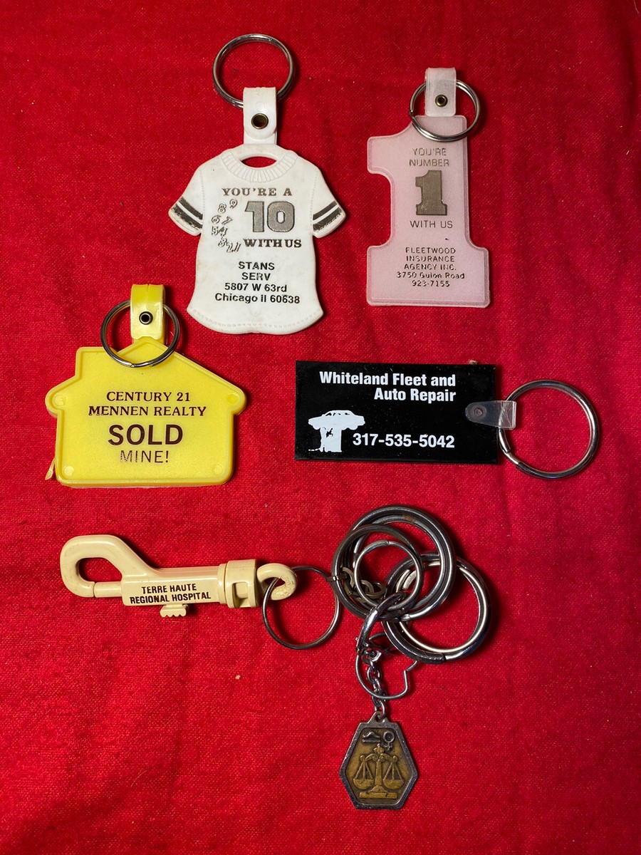 vintage Car Key chain lot Junk Drawer business advertisement