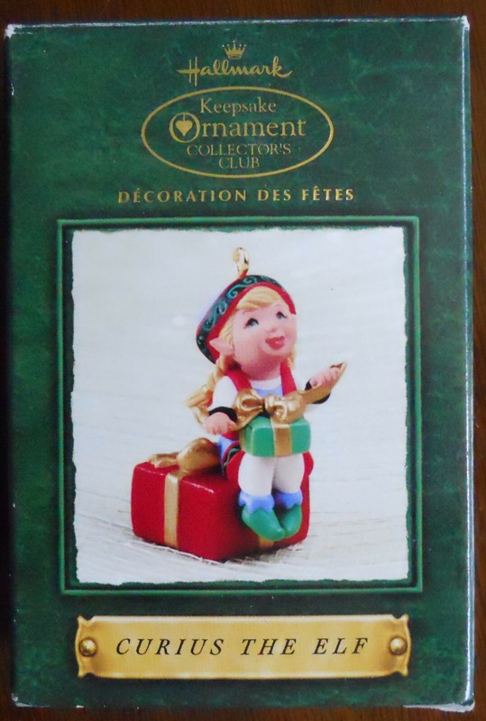 Hallmark CURIUS THE ELF Early Renewal Premium Collectors Club Ornament KOC 2002