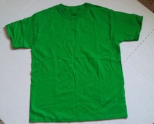 FRUIT OF THE LOOM Boys Crew T-Shirts Green Large 10-12