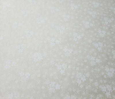 30'' Wilmington Prints Essentials Sugar Cookie White Floral on Ecru