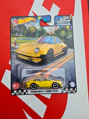 ホットウィール　100%Hot Wheels Porsche 930 Turbo HOT WHEELS PREMIUM PORSCHE 911 TURBO (930) MODEL YELLOW. BOULEVARD