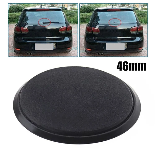 Black 46mm Waterproof Rear Windscreen Wiper Antenna Hole Cover Plug For Cars - Picture 6 of 22