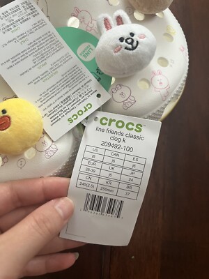 Crocs x Line Friends Classic Clog White Purple Kids Sandal