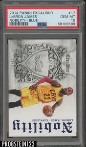 2014 Panini Excalibur Basketball Blue LeBron James #17 PSA 10