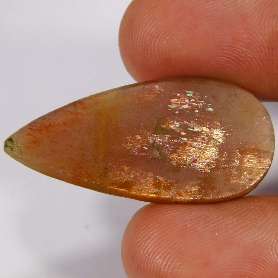 Cabochon Iolite Pierre De Soleil En Forme De Poire - Pierre Précieuse Naturelle, Inde