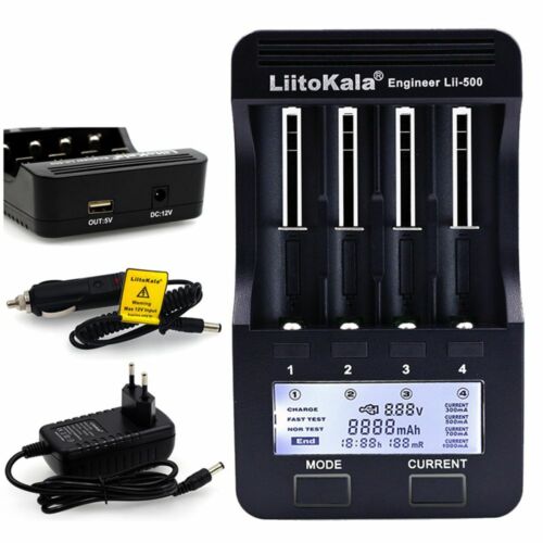 26650/22650 18650/18350 Battery Charger Liitokala Lii-500 LCD Charger - Picture 1 of 13