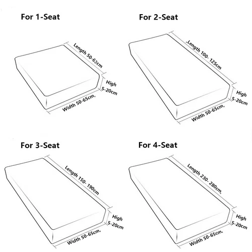1-4 Seat Sofa Seat Cushion Covers Stretch Couch Cushion Slipcovers Protector US - Picture 3 of 33