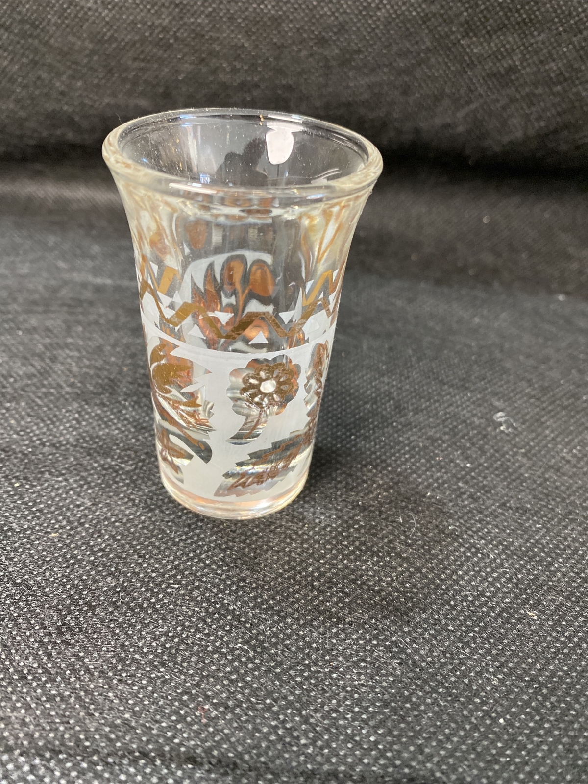 2 Shotglasses For 1940'S Glenshaw Glass Co. Pump Decanter Caddy Set