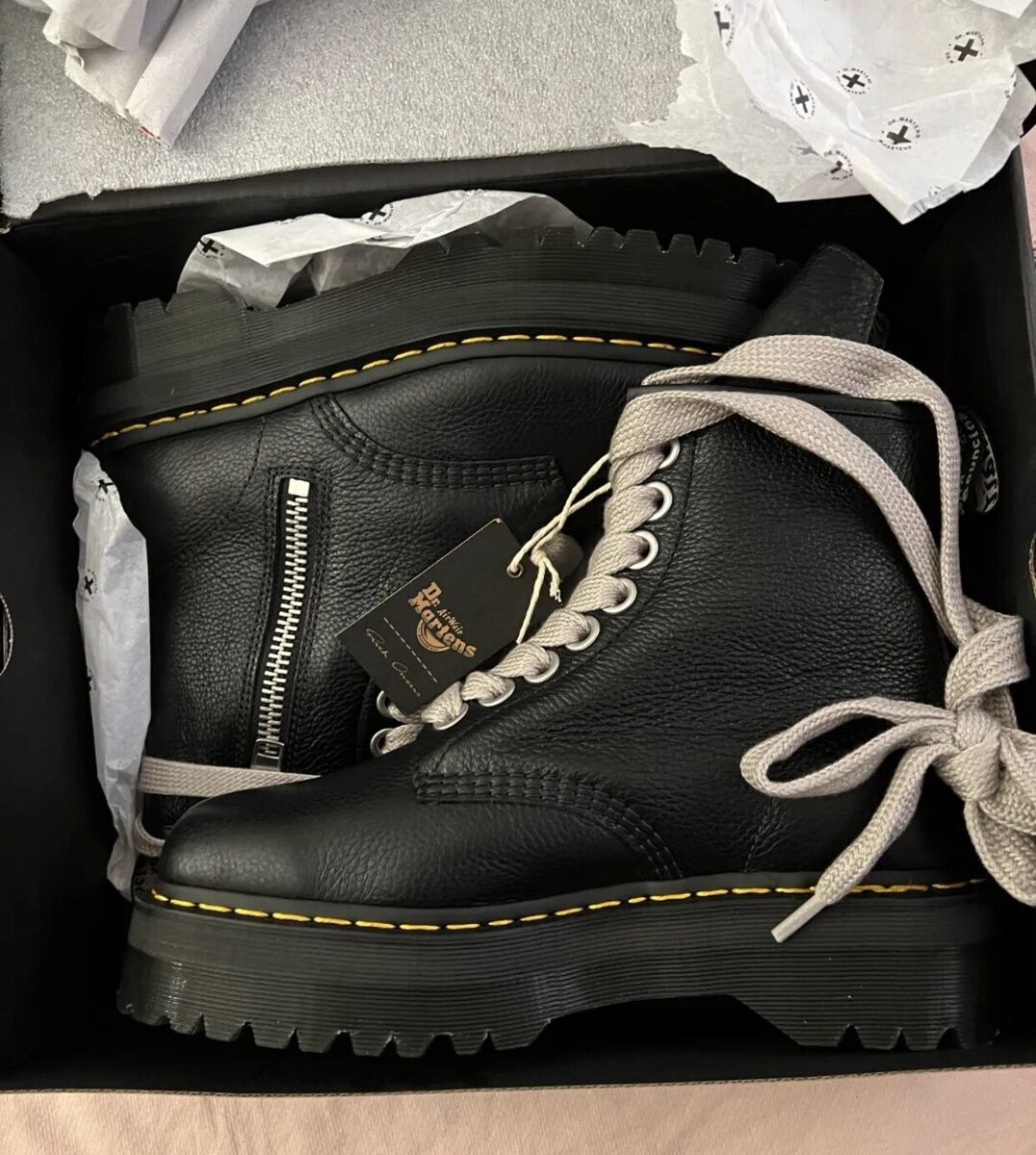 RICK OWENS x Dr. Martens 1460 Jumbo lace Quad Leather Boots RICK OWENS x Dr. Martens 1460 Jumbo lace Quad Leather Boots