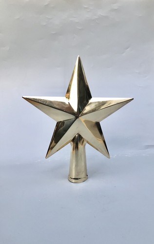 Vintage Brass Christmas Star Tree Topper