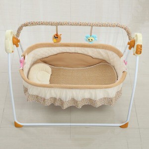 Lit électrique à balançoire électrique Berceau Bluetooth bébé Lit bébé + Télécommande