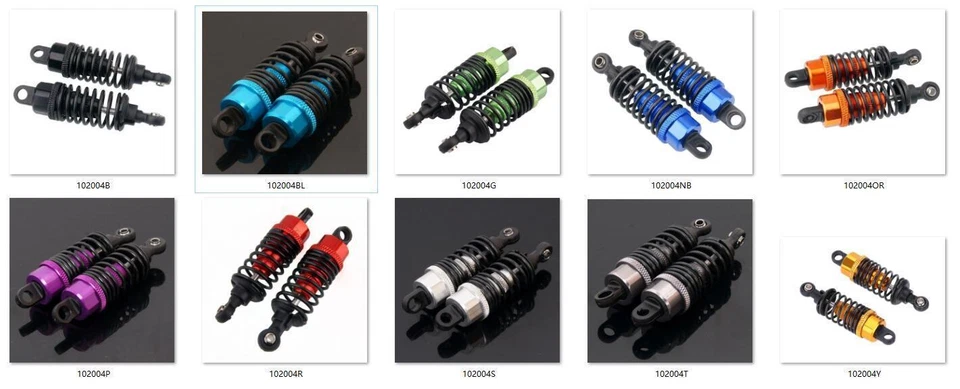 Aluminum metal Shock Absorber 68mm 102004 2PCS for 1/10 RC Car HSP - Image 2 of 4