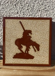 Whipple & Sibley “ Trail Of Tears ” Art Tile Hand Painted Jackson Hole WY Trivet