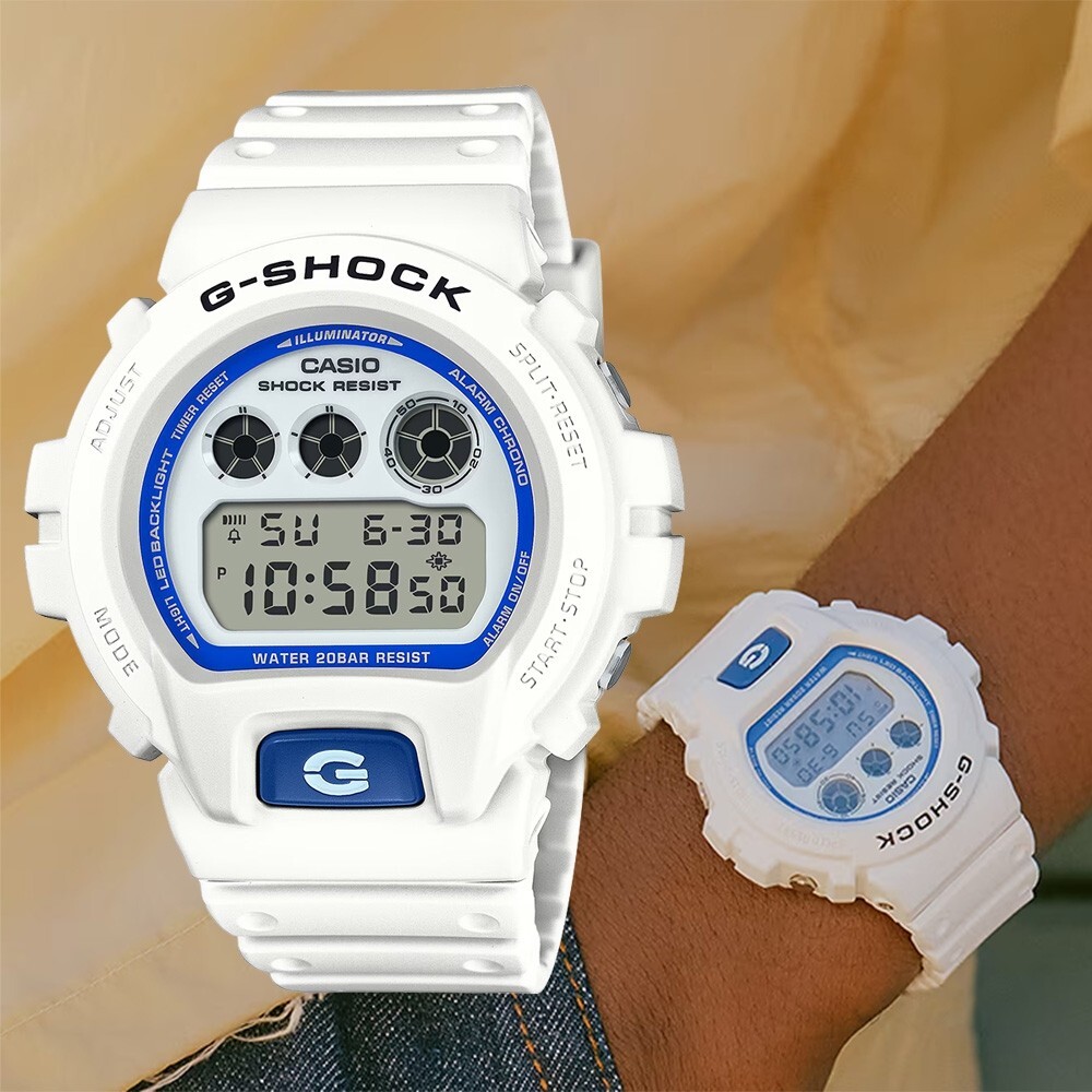Casio G-Shock DW-6900HDS-7D White Digital Blue