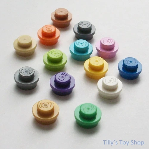 Lego -  1x1 Stud Round Thin Tile Brick - ID 6141 - Pick Colour & Pack Size - NEW