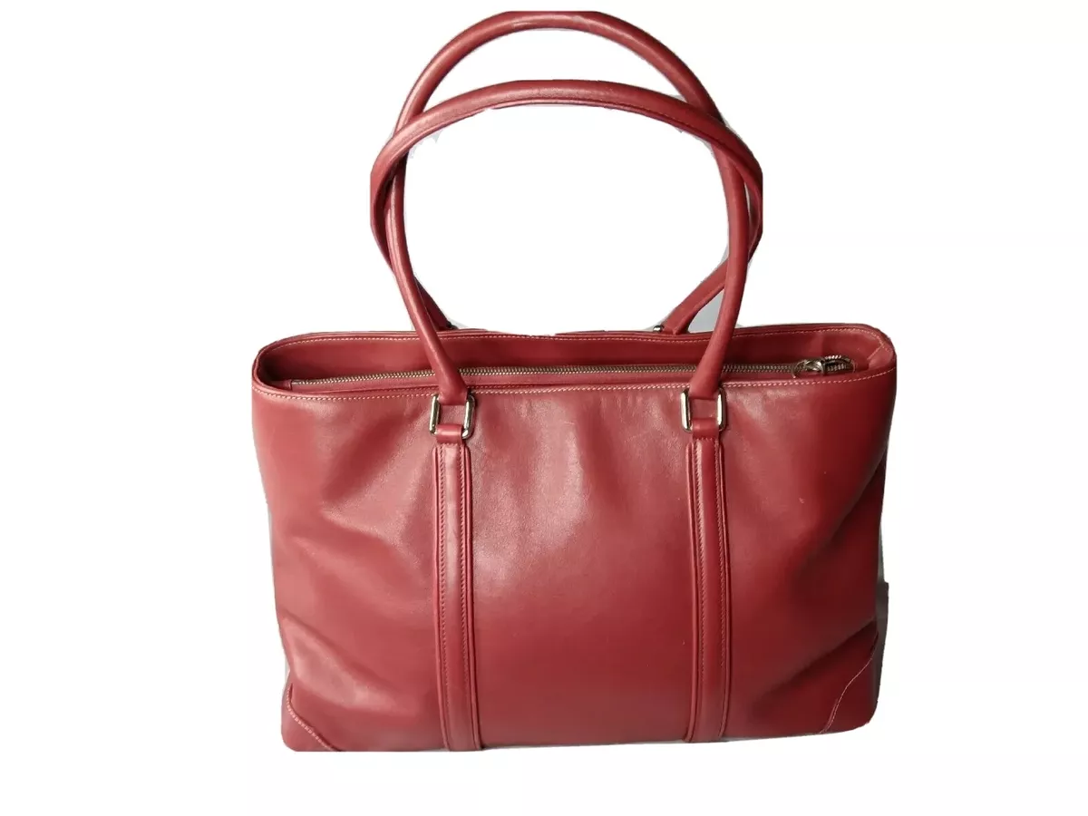 Coach Business Leather Carryall 7515 Tote Handbag Shoulder Bag Red Retail  $475