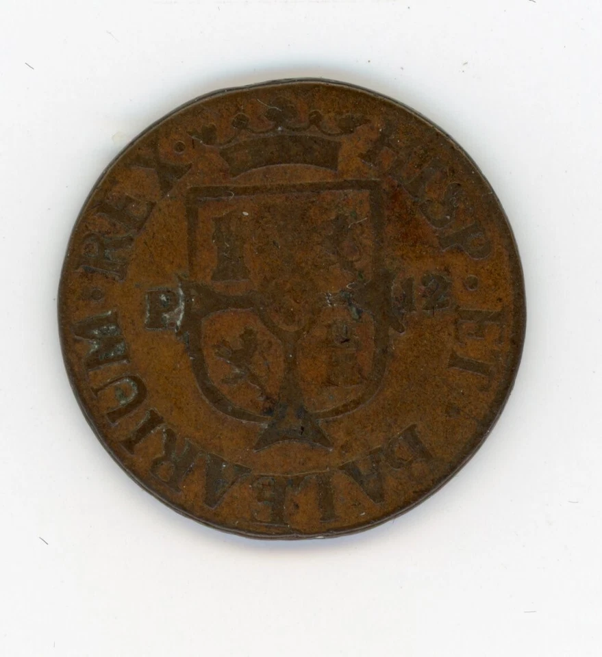 Spain - España Baleares 1812 12 Diners Palma de Mallorca  Cal 1594 VF- - Image 2 of 2