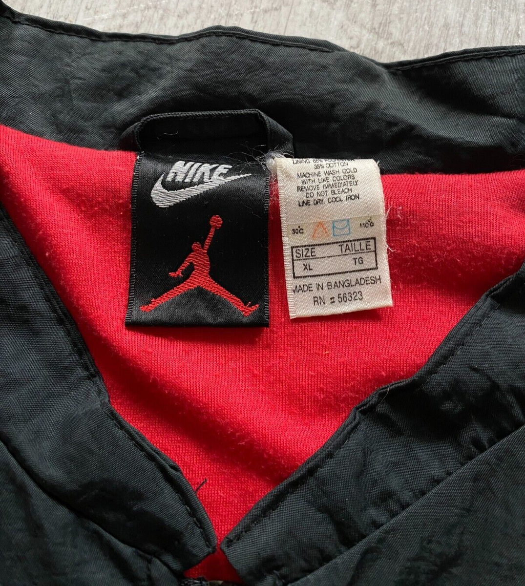 ナイキ　90年代　マイケル・ジョーダン　ウォームアップウェアセット 黒/赤 RARE Vintage 90's Nike Air Jordan VIII Aqua Basketball