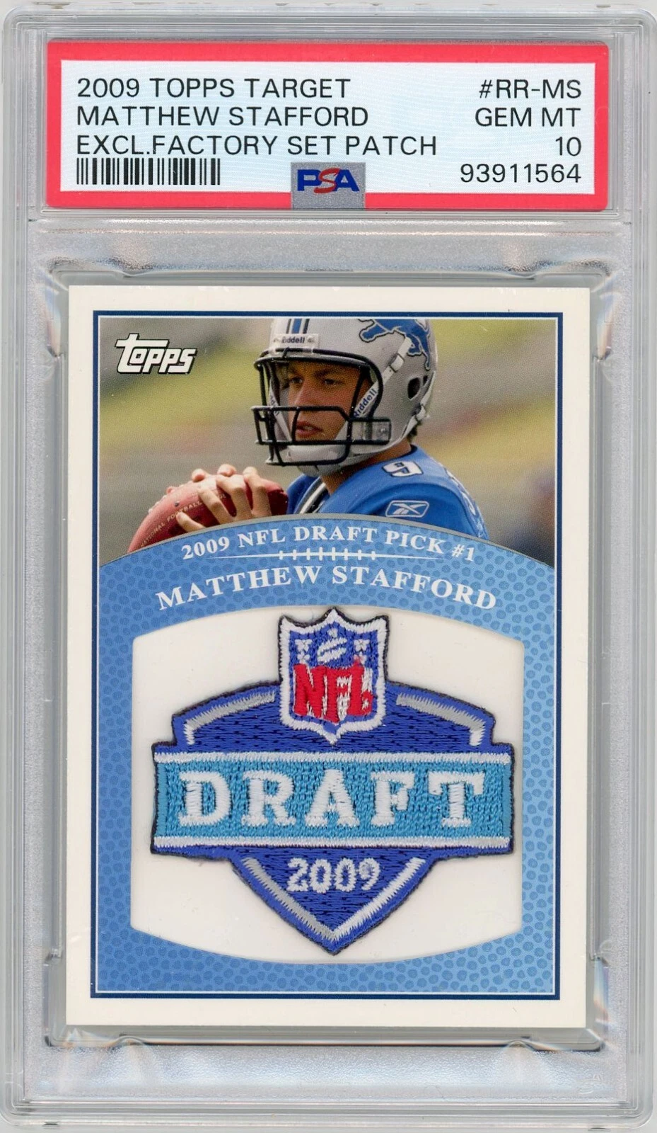Matthew Stafford Topps Target Exclusive Factory Set Patch #RRMS Base