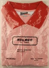 No Logo Tonix R/W Pin Striped Men's Collared Polo Golf Shirt - S/S Size XL [P3]