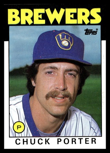 1986 Topps #292 Chuck Porter Milwaukee Brewers Baseballkarte