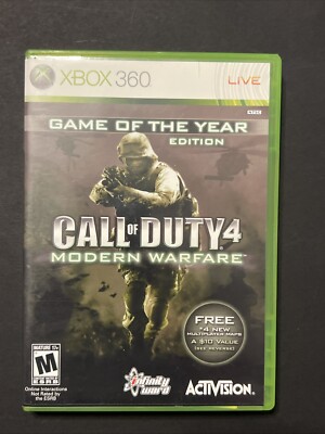 Call of Duty 4 Modern Warfare Game of the Year Edition (Xbox 360 2008) Complete 