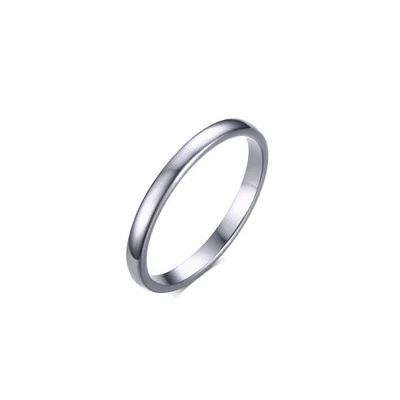 Schmaler Damen Ring Wolfram Carbid Tungsten 49 - 65 poliert - Bild 1 von 4
