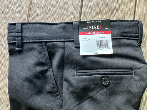 Van Heusen Boys Flex dress pants size 10 Slim *Black* - Picture 2 of 5