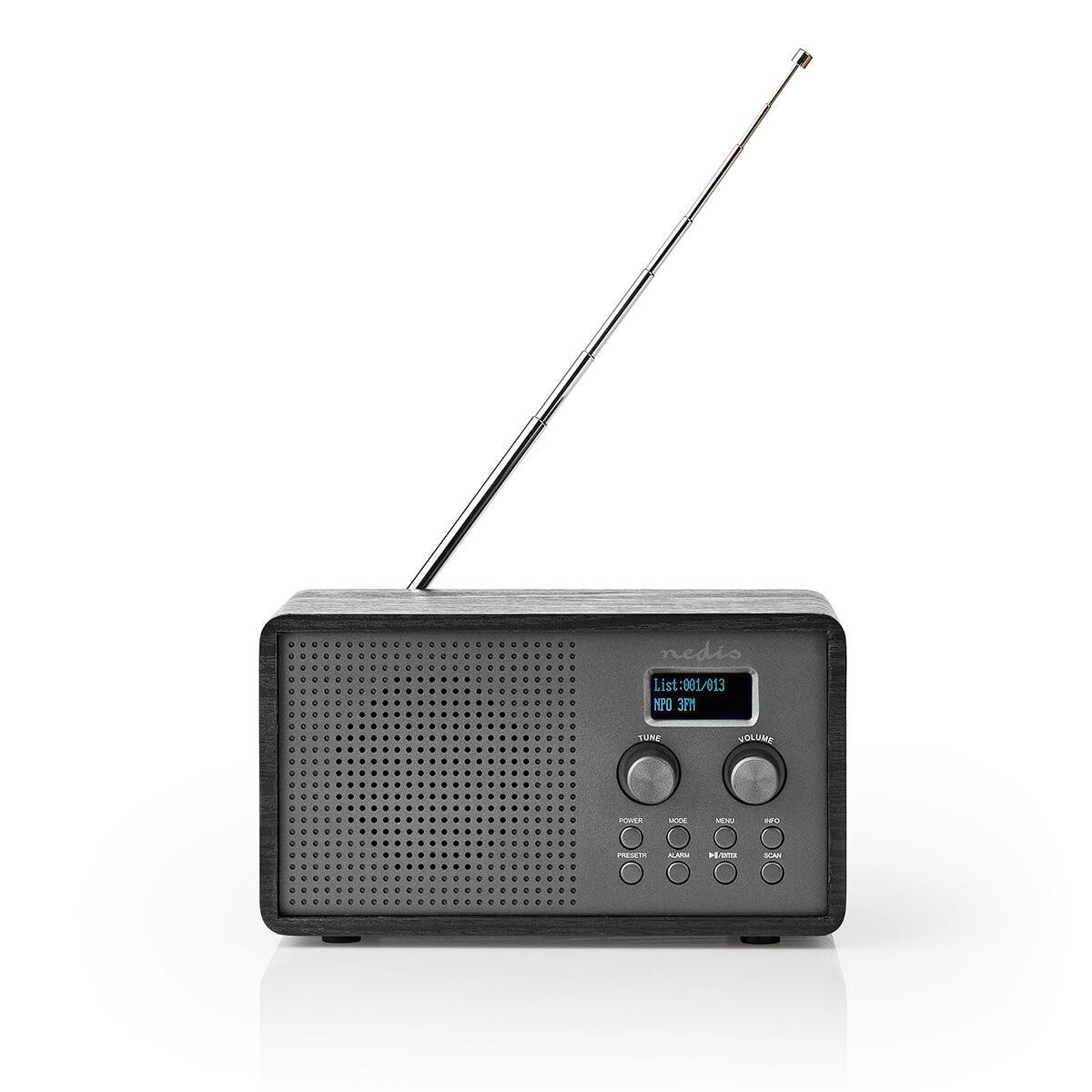 DAB+ Radio da tavolo DAB+/FM Schermo 1.3" Digitale 4.5W Sveglia Nero Nedis