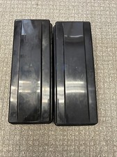 Vintage Lot of 2 Alpha Cassette Tape Holder Storage Case Black Stackable USA
