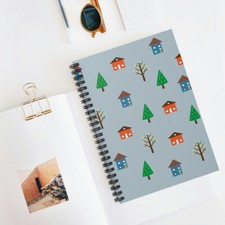 Cute quirky house Spiral Notebook - Lined Pages