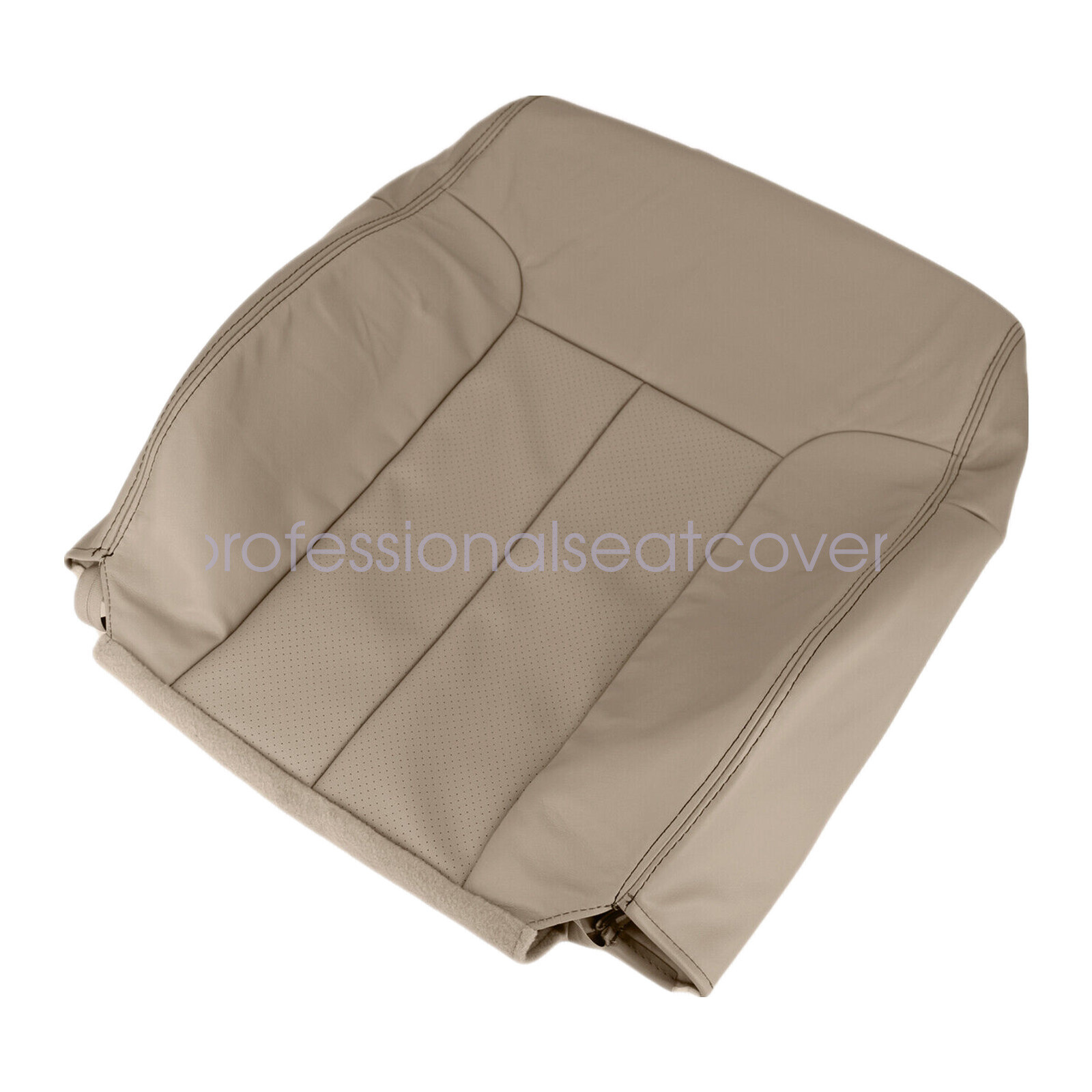 Driver & Passenger PERFORATED Leather SEAT COVER Tan For 09-14 Ford F150 Lariat