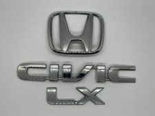 2001 - 2005 Honda Civic Lx Coupe Sedan Chrome Rear Emblem Logo Badge Symbol